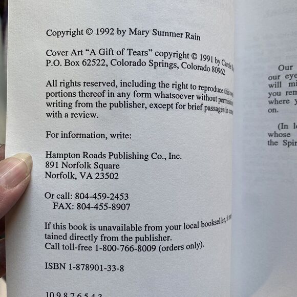 Soul Sounds: Mourning the Tears of Truth - Paperback, by Summer Rain Mary. 1992. - Picture 5 of 5